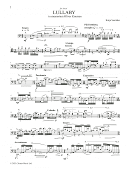 page one of Lullaby (Cello Solo)