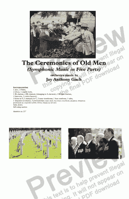 page one of Ceremonies of Old Men - Full Score