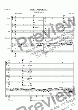 page one of Piano Quintet No.1