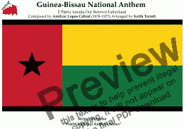 page one of Guinea-Bissau National Anthem (È Pàtria Amada Our Beloved Fatherland) for String Orchestra