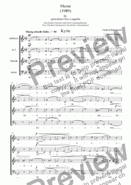 page one of Messe 1989