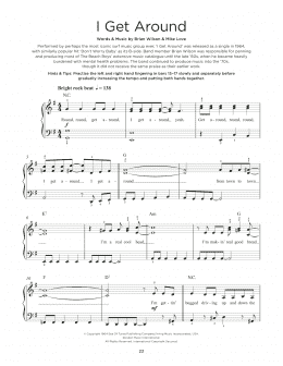 page one of I Get Around (Really Easy Piano)