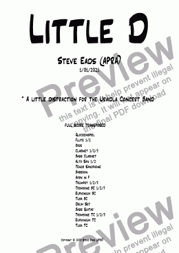 page one of Little D - Concert Band - Full Score