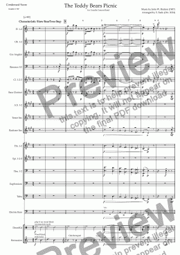 page one of The Teddy Bears Picnic - Full Score