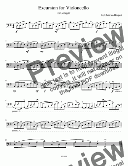 page one of Excursion for Violoncello