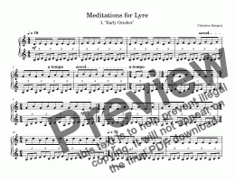 page one of Meditations for Lyre