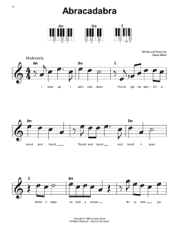 page one of Abracadabra (Super Easy Piano)