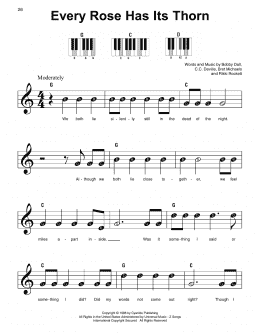 page one of Every Rose Has Its Thorn (Super Easy Piano)