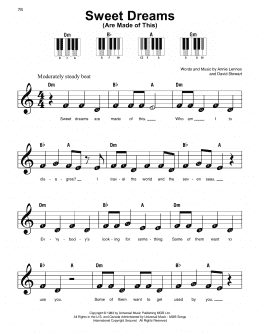 page one of Sweet Dreams (Are Made Of This) (Super Easy Piano)