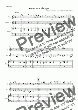 page one of Away in a  Manger for Flute and Horn Duet