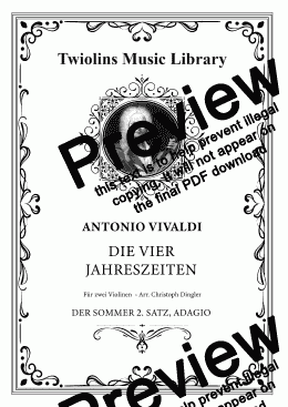 page one of Die vier Jahreszeiten, Konzert Nr. 2 - Der Sommer