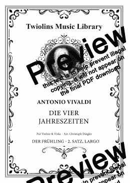 page one of Die vier Jahreszeiten, Konzert Nr. 1 - Der Frühling