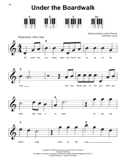 page one of Under The Boardwalk (Super Easy Piano)