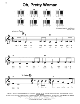 page one of Oh, Pretty Woman (Super Easy Piano)