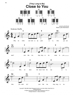 page one of (They Long To Be) Close To You (Super Easy Piano)