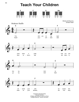 page one of Teach Your Children (Super Easy Piano)