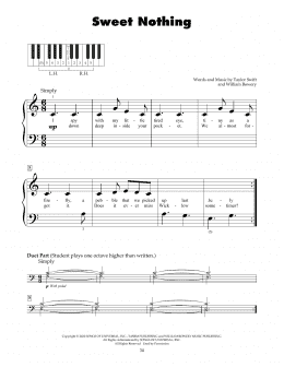 page one of Sweet Nothing (5-Finger Piano)