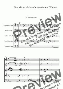 page one of Eine kleine Weihnachtsmusik aus Böhmen