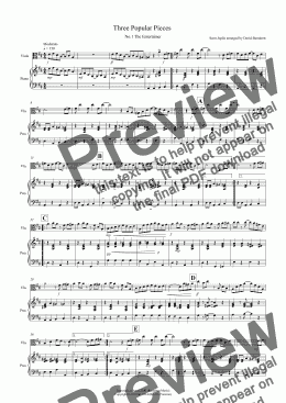 page one of 3 Popular Pieces for Viola and Piano