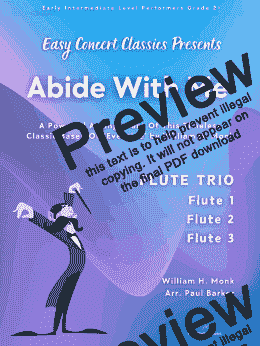 page one of Abide With Me (Flute Trio)