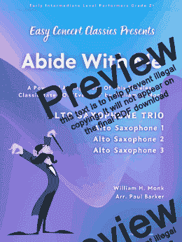 page one of Abide With Me (Alto Saxophone Trio)