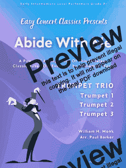 page one of Abide With Me (Trumpet Trio)