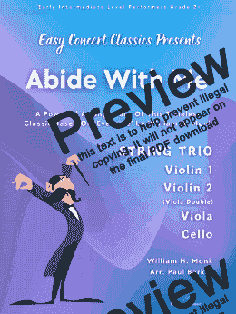 page one of Abide With Me (String Trio)