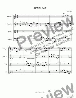 page one of BWV 943