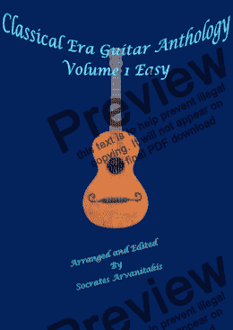 page one of Clasical Era Guitar Anthology 1