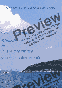 page one of Ricordi di Mare Marmara