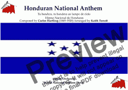 page one of Honduran National Anthem for String Orchestra