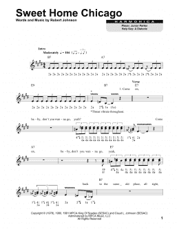 page one of Sweet Home Chicago (Harmonica)