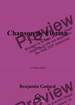 page one of B. Godard-Chanson de Florian,in F sharp Major