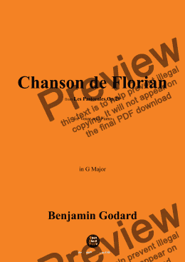 page one of B. Godard-Chanson de Florian,in G Major