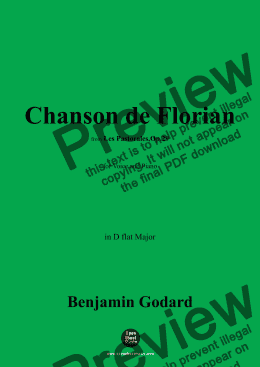 page one of B. Godard-Chanson de Florian,in D flat Major