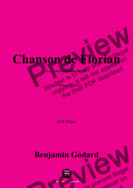 page one of B. Godard-Chanson de Florian,in B Major