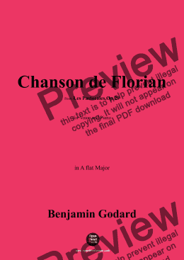 page one of B. Godard-Chanson de Florian,in A flat Major