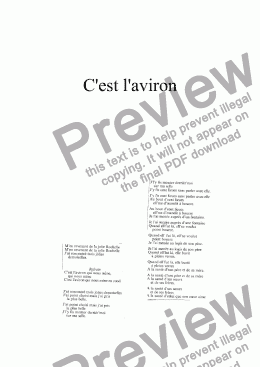 page one of C'est l'aviron