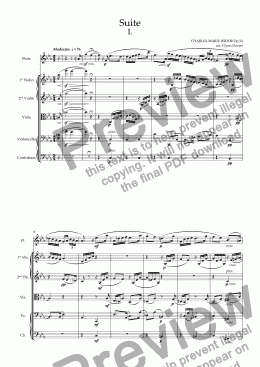 page one of Suite for Flute mov. 1 - Moderato