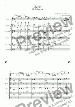 page one of Suite for Flute mov. 2 - Allegro vivace