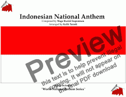 page one of Indonesian National Anthem for String Orchestra