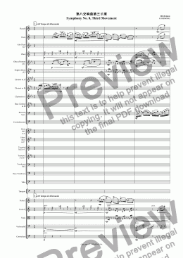 page one of 第八交响曲第三乐章 Symphony No. 8, 3rd Mvt.