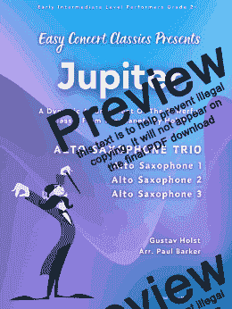 page one of Jupiter - The Planets (Alto Saxophone Trio)