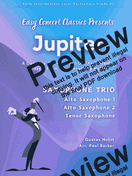 page one of Jupiter - The Planets (Saxophone Trio)