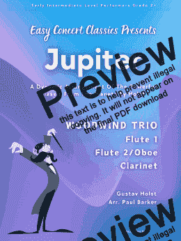 page one of Jupiter - The Planets (Woodwind Trio)