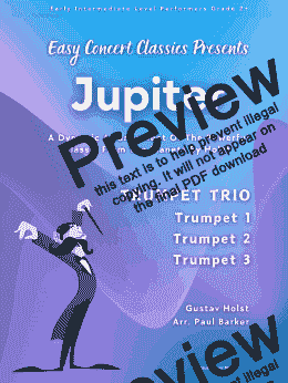 page one of Jupiter - The Planets (Trumpet Trio)