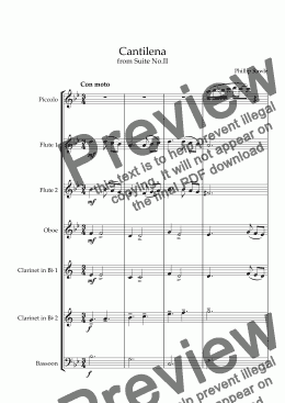 page one of Wind Septet - Suite No.II