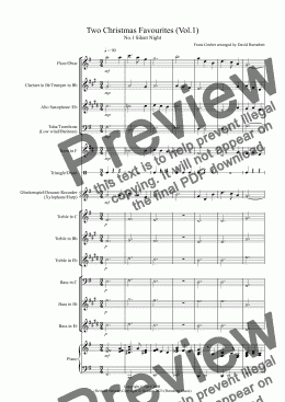 page one of 2 Christmas Favourites for Beginner and Advanced School Wind Band