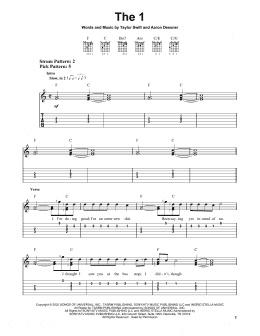 page one of the 1 (Easy Guitar Tab)