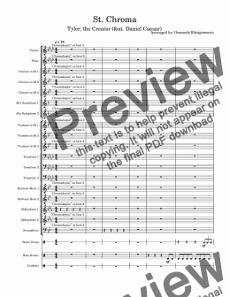 page one of St. Chroma arrangement